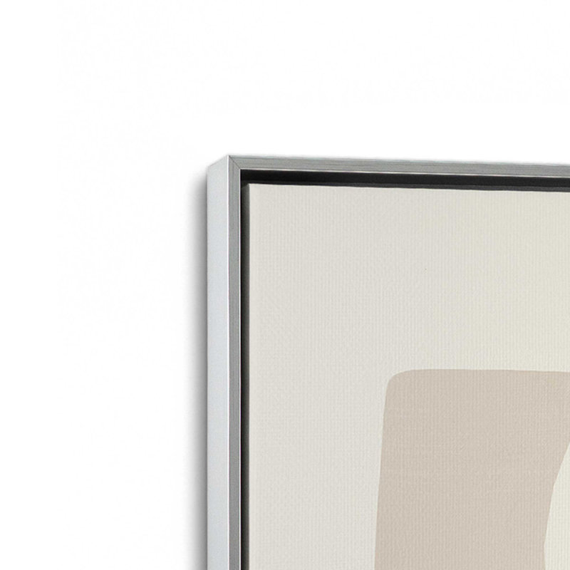 Soulful Contours, H 30,75 po x l 20,75 po, Cadre flottant en chrome poli