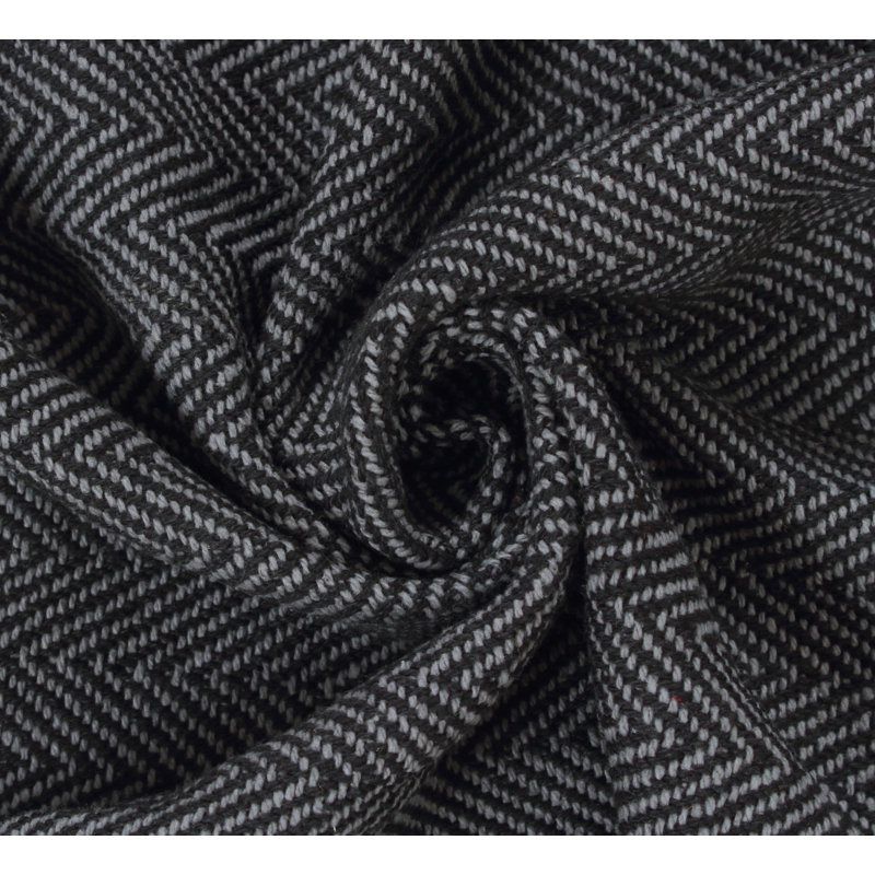 Hand Woven Throw Blanket, 50" W x 60" L, Black