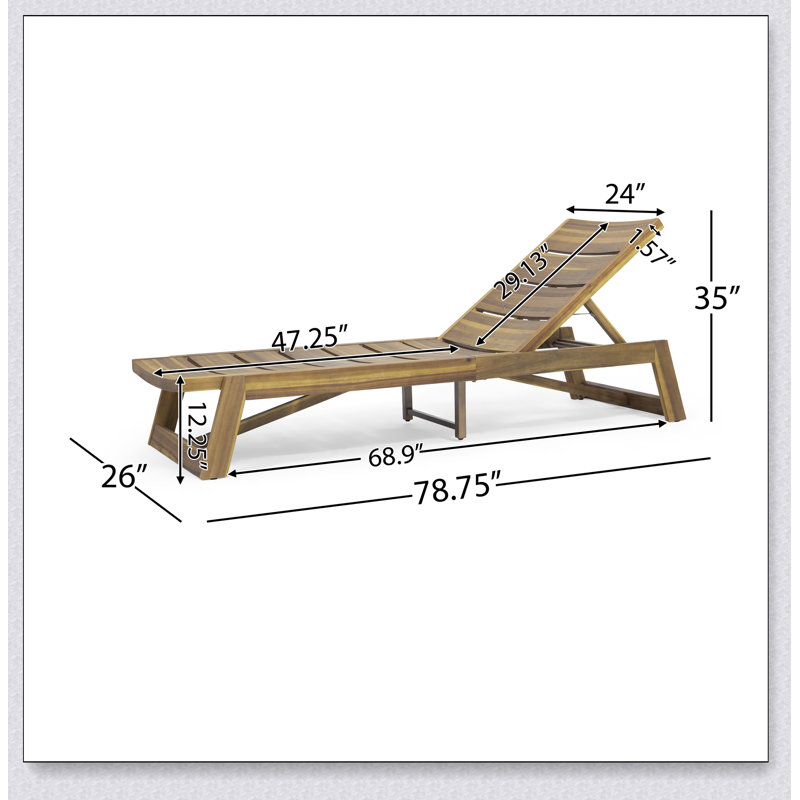 CHAISE Longe (ensemble de 2), Brun jaune