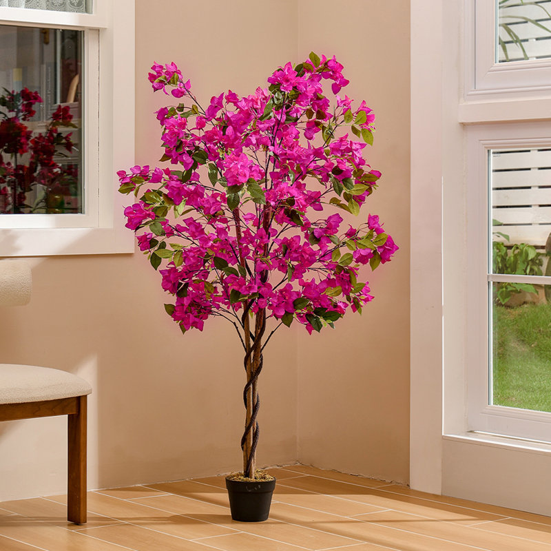 Aleo 150cm Artificial Bougainvillea Blossom Tree in Pot for Decoration