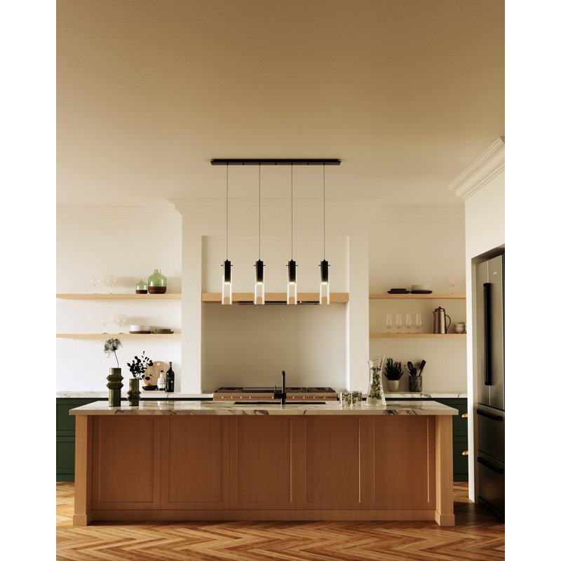 Lena LED Pendant, 6 Lights, Brushed Nickel, 50 W