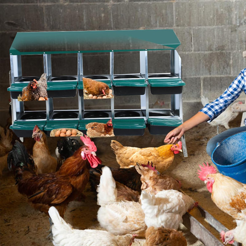 Boîtes de nidification pour poulets, grande boîte à poulets en métal, Rouge