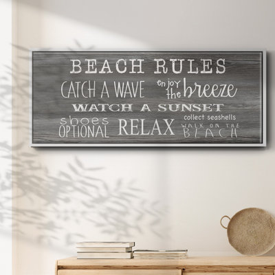 Beach Rules- Framed Canvas