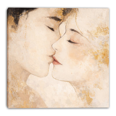 «Whispered Kiss», art mural sur toile tendue