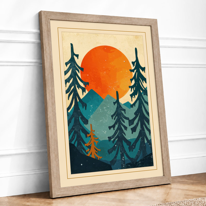Forest Under Sun Scandinavian - Print, A1 - 84.1 x 59.4 cm, Oak
