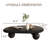 51" Oval Cream Black Brown Modern Coffee Table with Three Round Legs-1847750390-1870952408