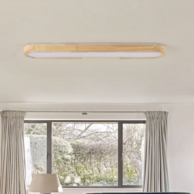 1-White acrylic dimmable LED Flush mount light