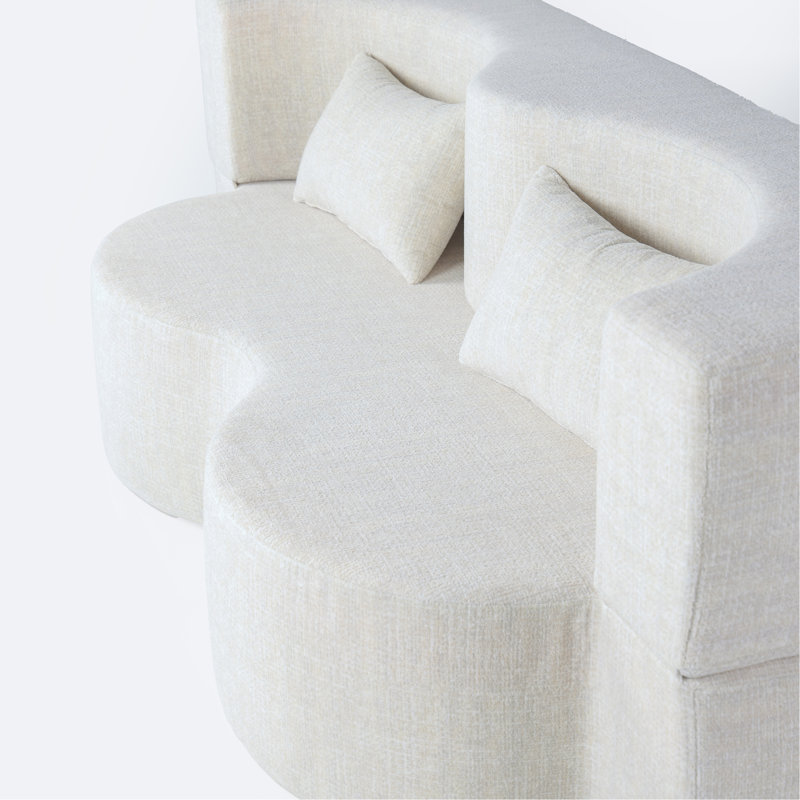 Canapé-lit pliable 2-en-1, canapé-lit convertible pliable sans os de 75 pouces, canapé-lit rembourré en mousse à mémoire de forme avec 2 coussins pour le salon