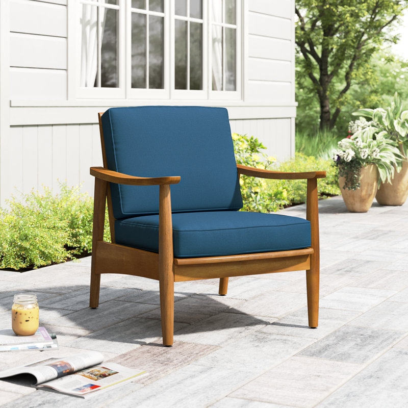 Arnay Acacia Outdoor Lounge Chair, Teak/Dark Teak