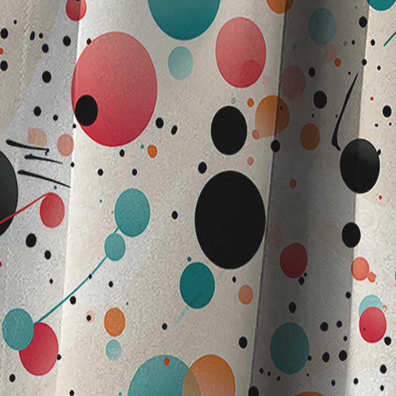 Motif à pois Urban Urban II - rideau abstrait - rideau occultant - 1 panneaux, L 52 po x L 90 po