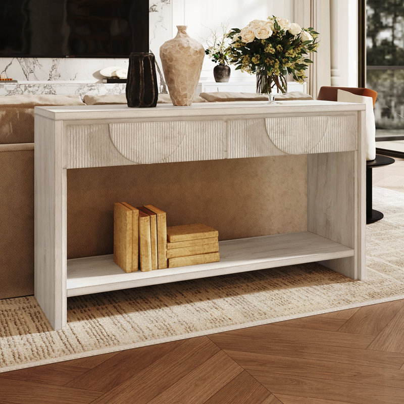 Farmhouse Style Console Table, White