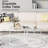 White Nesting Glass Table Set Of 2, Small Glass Round Nesting Tables For Living Room Bedroom, Accent Tea Table With Metal Frame Modern Industrial Simple