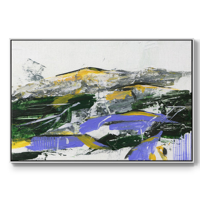 Silent Mountain II, reproduction d'art sur toile, Blanc, H 25 po x l 37 po x P 2 po