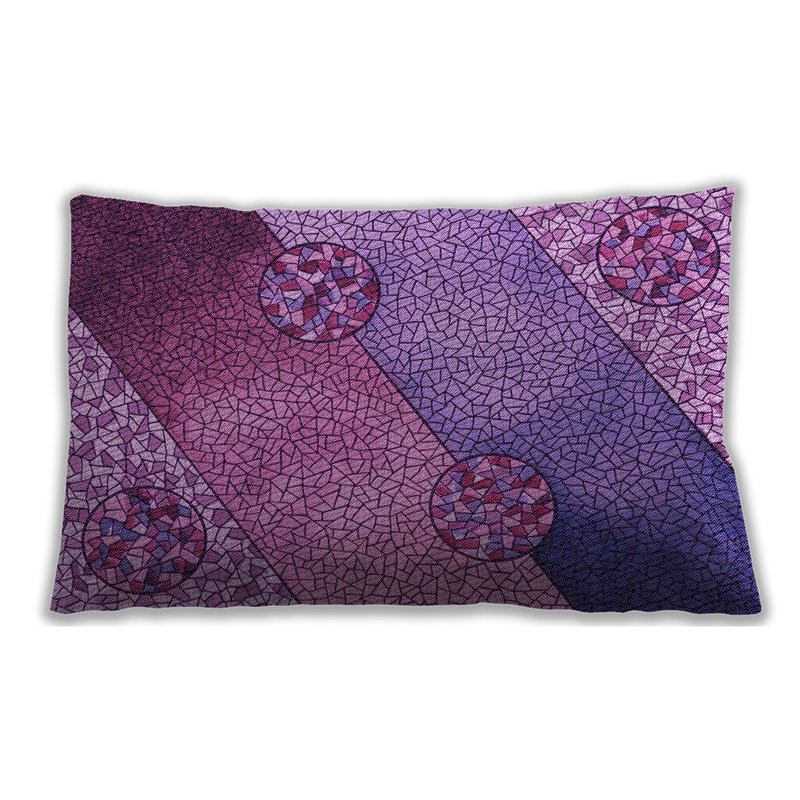 Coussin à motif 440, Microsuède, Brun