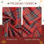 60x84 Inch Rectangle Christmas Plaid Ruffled Tablecloth, Red Polyester-Cotton Buffalo Check Table Cover for Holiday Dinner Party