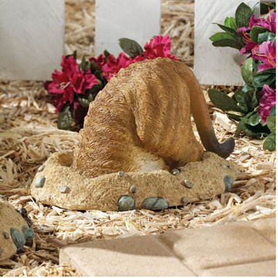 Kalahari Meerkat Into Hole Statue