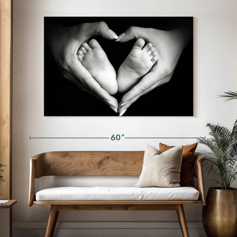 Maman et bébé aiment, H 34 po x l 51 po