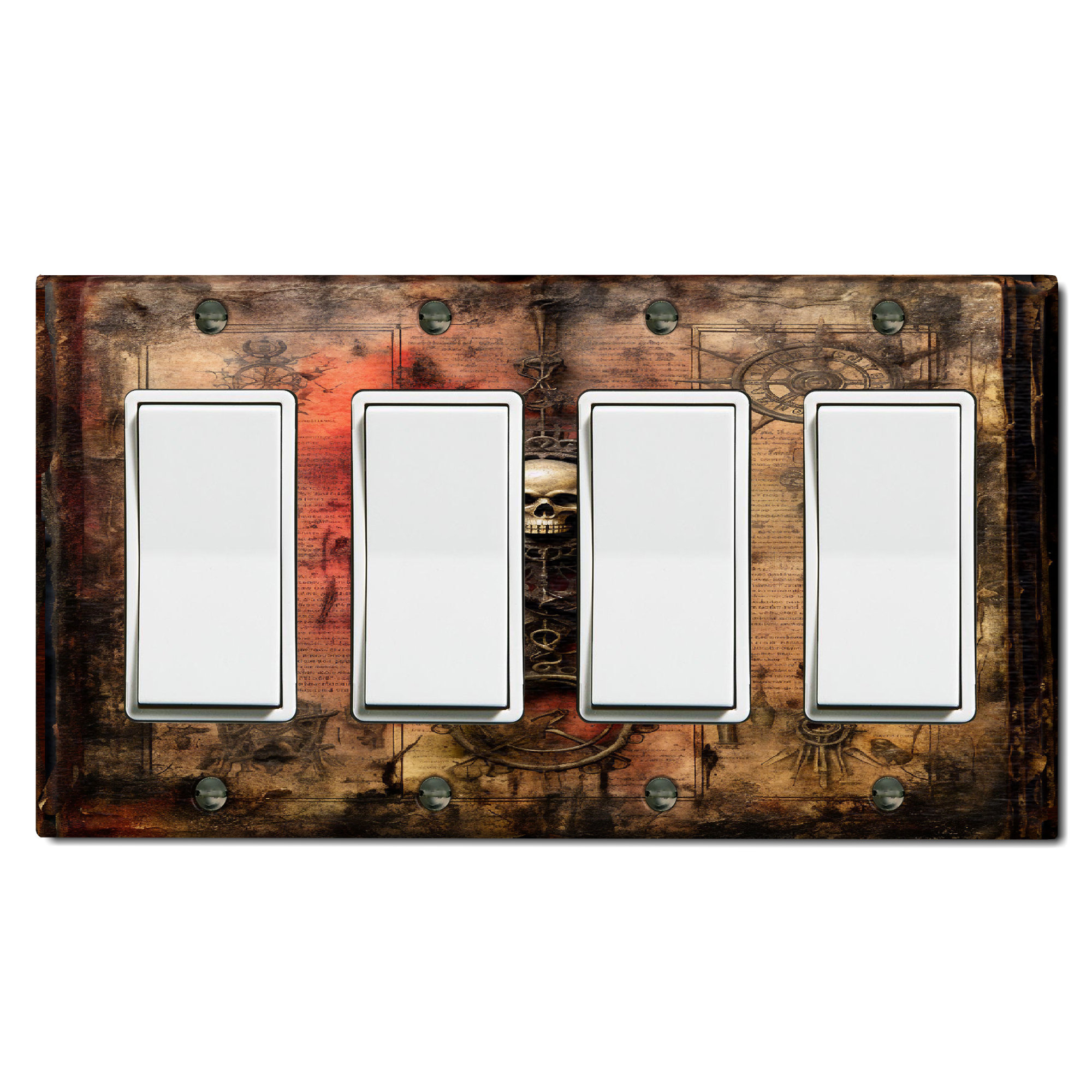 WorldAcc Nature Themed 4 - Gang Rocker Standard Wall Plate | Wayfair