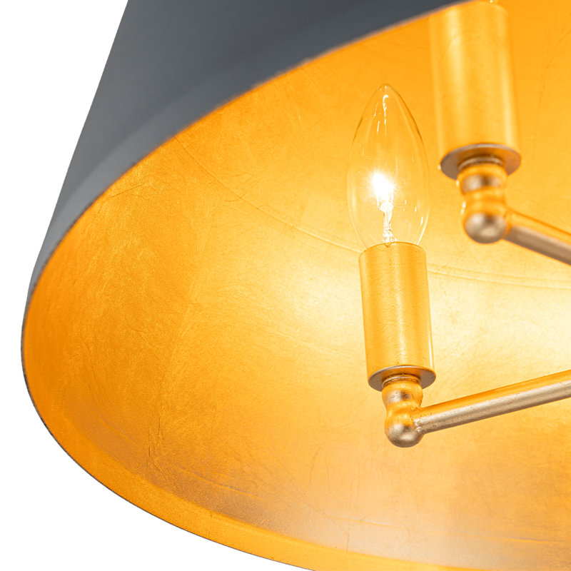 5-light Metal Conical Drum Pendant 
