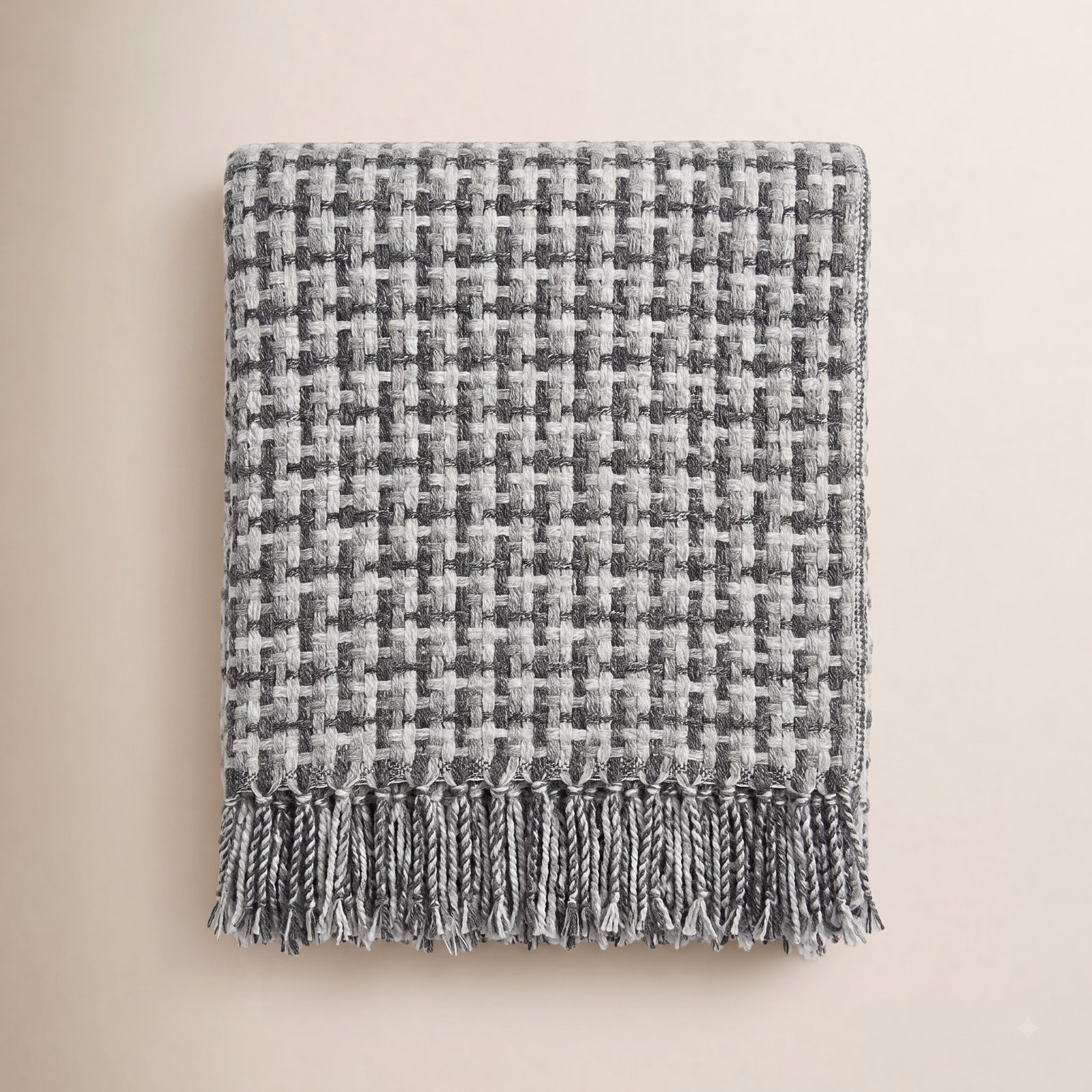 Chaperone Hand Woven Throw Blanket, Gray
