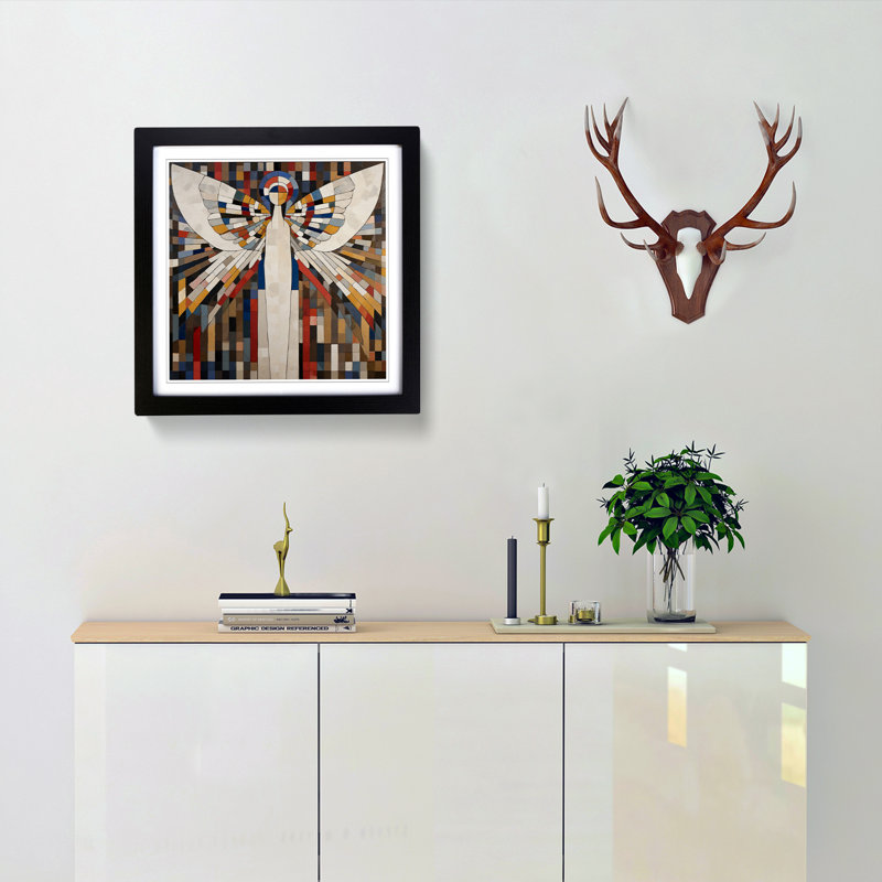 Single Picture Frame Print on Wood, Black