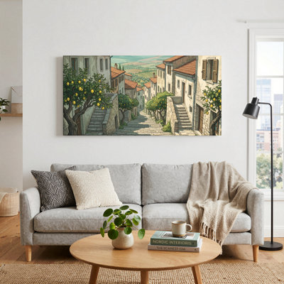 Ensemble de 1 tableau sur toile Lemon Village