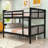 Full Over Full Wood Bunk Bed With Ladder-2035612148