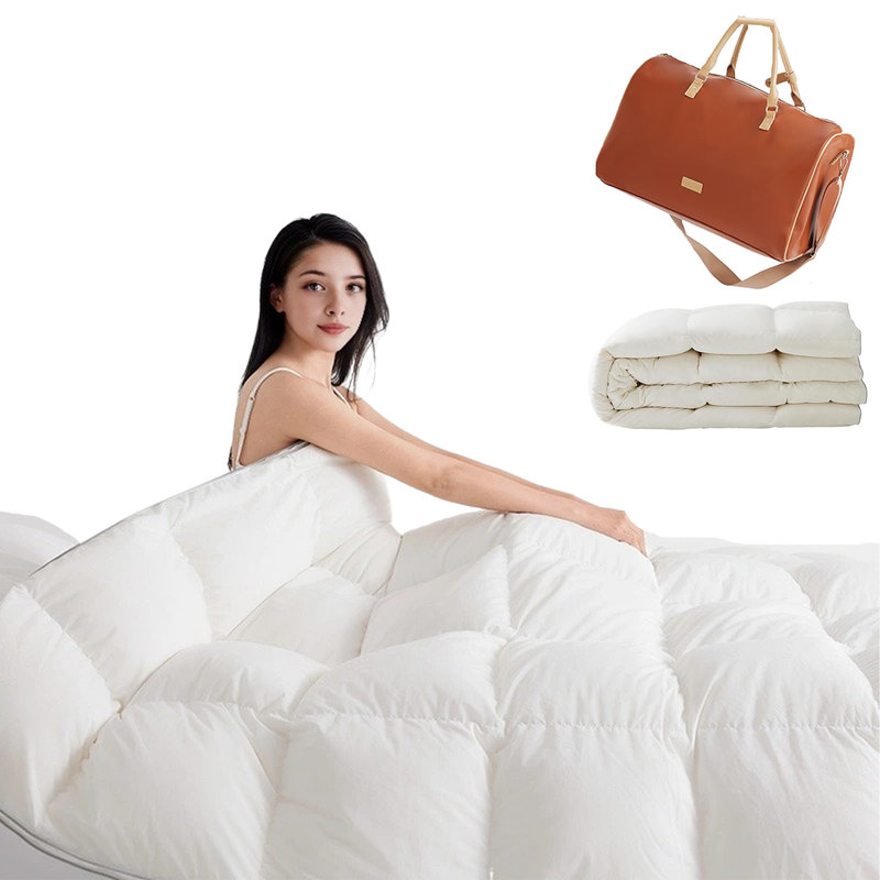 Édredon de couette en duvet d'oie blanche de très grande taille pour été, 86,6 x 94,5 pouces (220 x 240 cm), 450 g, rembourrage 3D
