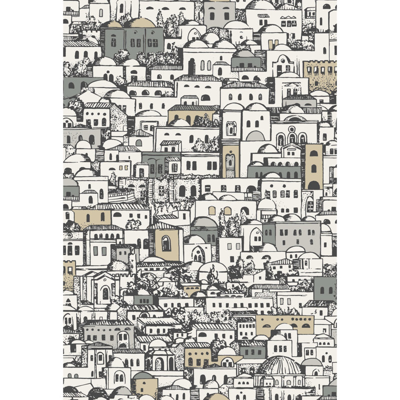 Shimmer Wallpaper Roll, White/Metallic