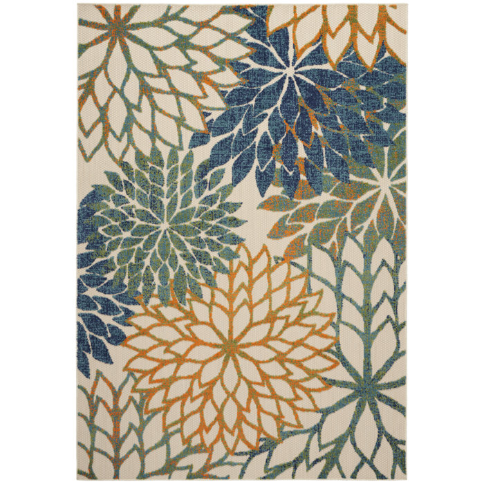 Lark Manor Amayiah Floral Indoor / Outdoor Rug & Reviews | Wayfair