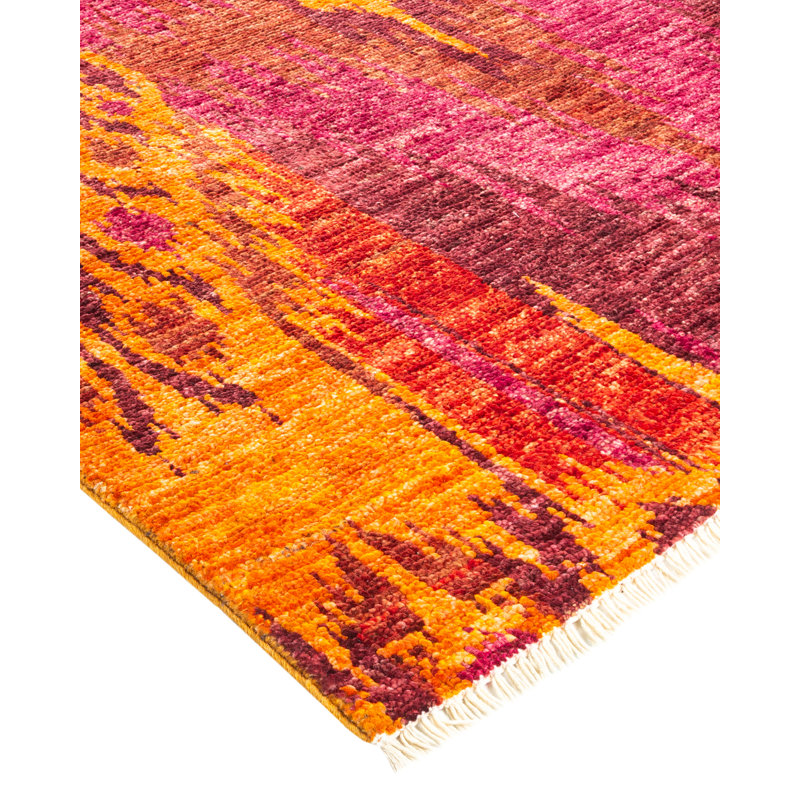 Contemporary One-of-a-Kind 4' 0" X 6' 4" Hand Knotted Area Rug