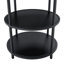 Ensemble de salle à manger 5 pièces avec chaises en métal et similicuir, rangement double couche-1435980416