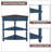 33.8'' Small Triangle Corner Table, Wood Corner Side Table for Small Spaces/ Living Room, 3 Tier End Corner Table with Solid Wood Legs-1273634573