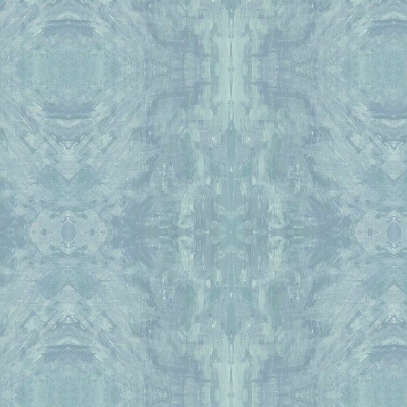 Topiary Square Pillow Cover & Insert, 22"H x 22"W, Ash Blue Abstract