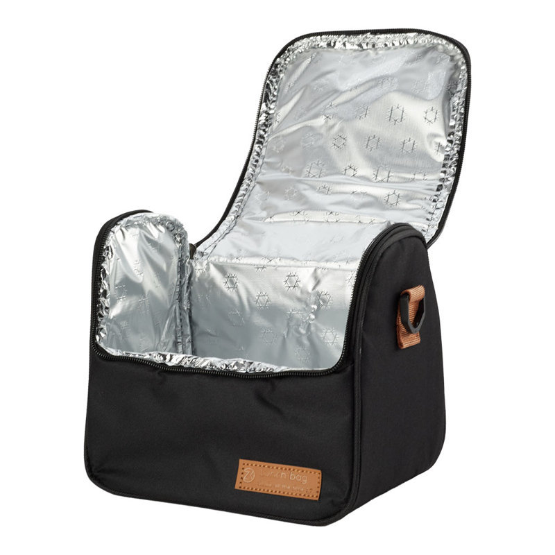 Portable Insulated Lunch Bag, Black