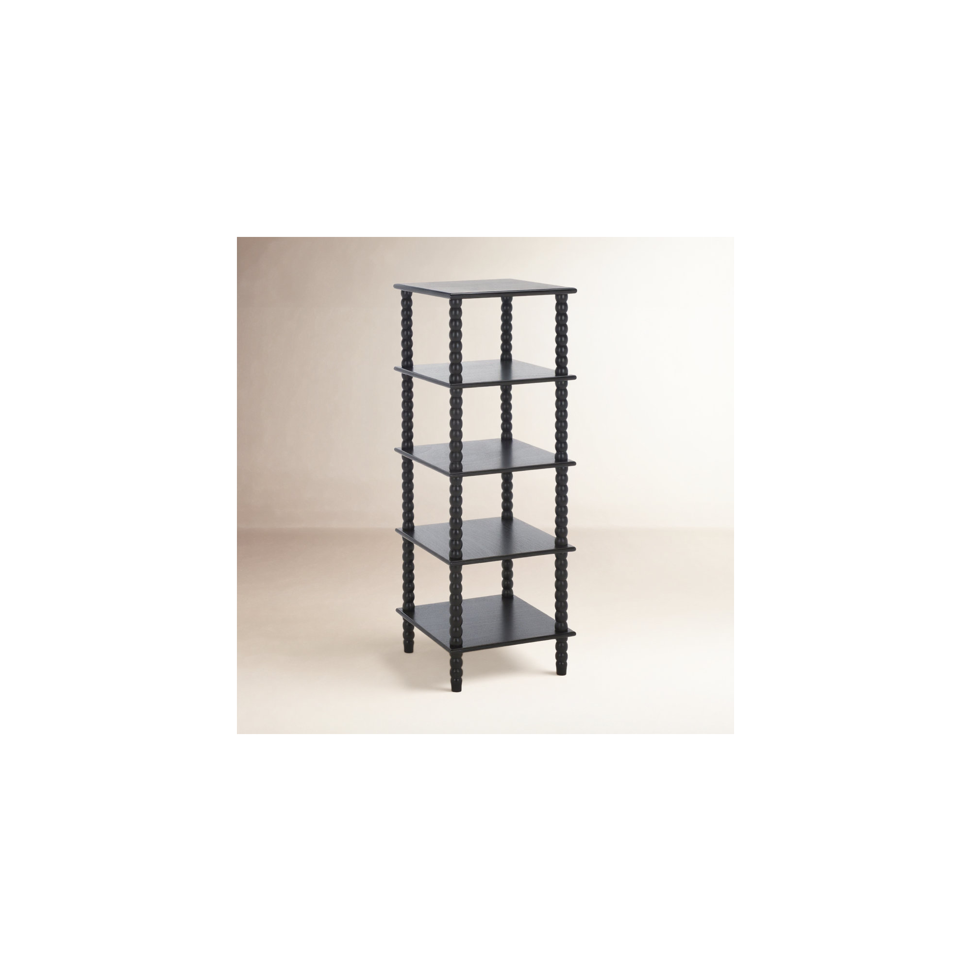 Netta 5 Tier Shelving Unit, Matte Black