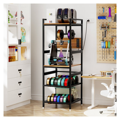 Heavy-Duty 3D Printer Stand with Filament Storage and Metal Frame
