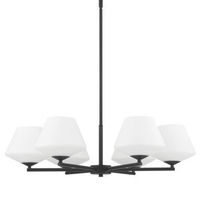 Plafonnier lustre 6 lumières Hunter Celestial Valley