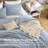 Bedsure Cotton Comforter with Throw Waffle Blanket and Decorative Pillow,Bedding Comforter Sets-110189446-110189447