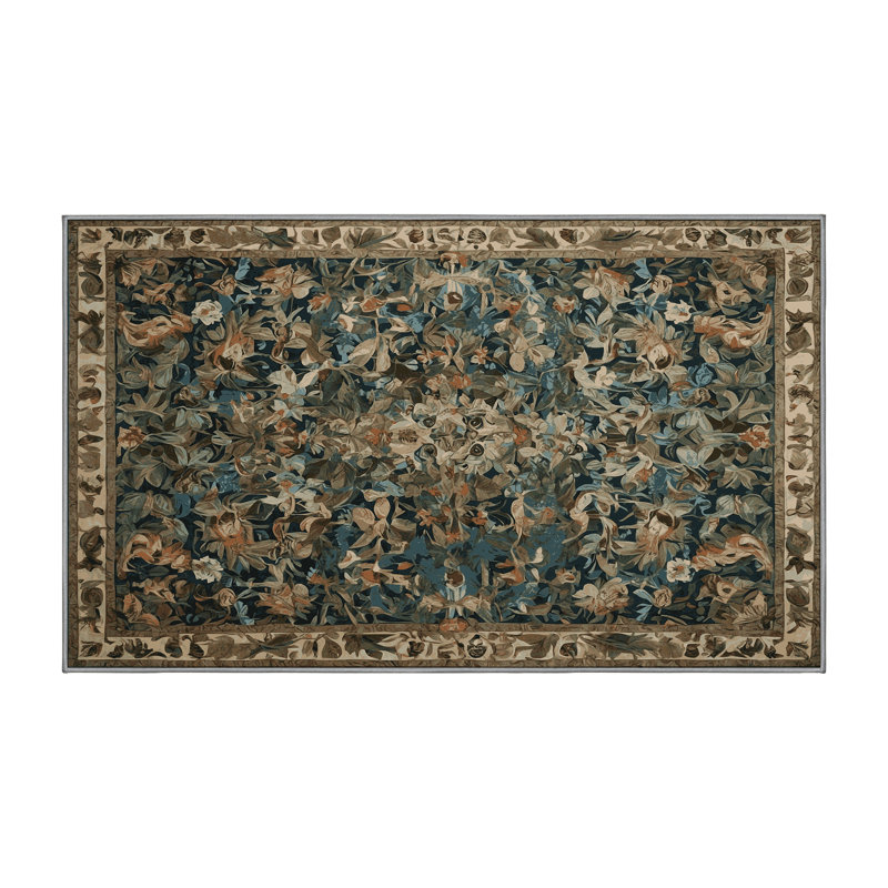 Machine Washable Brown Area Rug, Rectangle 8' x 12'