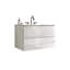 Meuble-lavabo mural brillant 36 po avec lavabo en céramique et trois trous pour robinet TIA-1578142575-1578142562