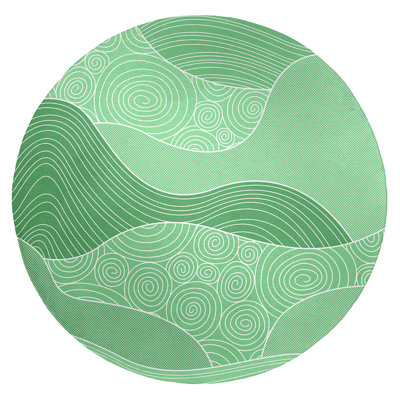 Tapis de la zone verte à l’ondulation à la main classic
