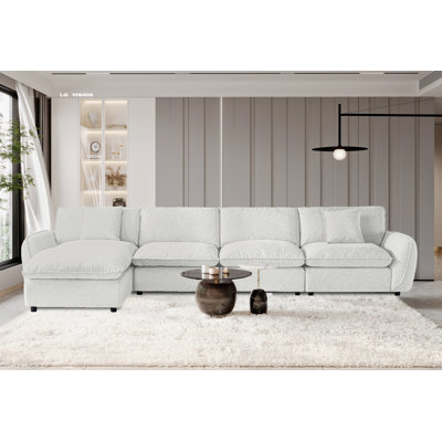 Hasting L-Shaped Modular Sectional With Ottoman