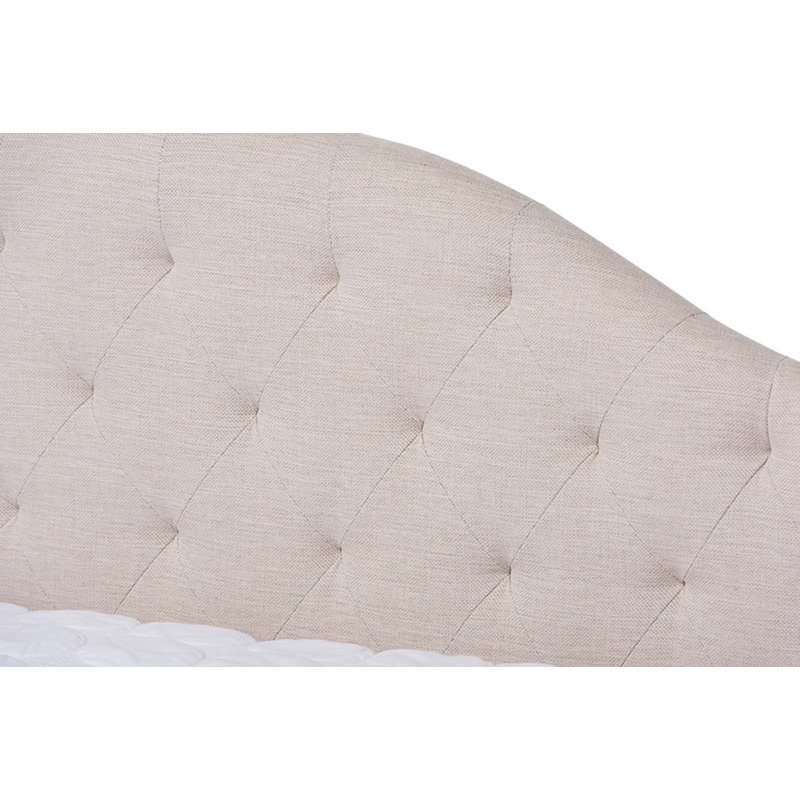 Freya Upholstered Daybed, Queen, Light Beige