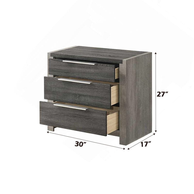 Table de chevet Jehoram, Gris