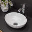 Lavabo de salle de bain vasque ovale en porcelaine blanche