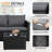 3-Piece Outdoor Sofa Set With Glass Table-691664425