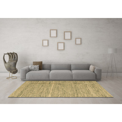 Tapis contemporains brun lavable à la machine 2767