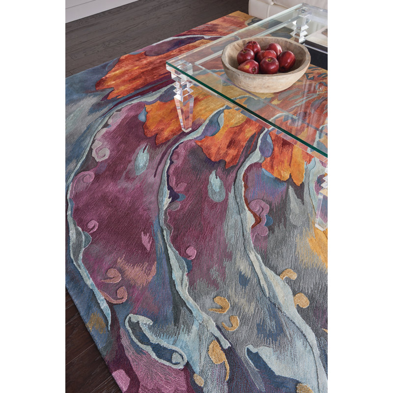Chamarra Abstract Wool Hand Woven Area Rug, Rectangle 297 x 419cm