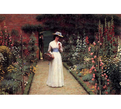 " Lady In The Garden " by Edward Blair Leighton